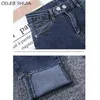 Hohe Taille Frau Jeans Elastische Denim Chic Grau Schwarz Knöchellange Bleistifthosen Lady Mom Frühling Sommer Skinny 211129