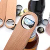 Wood Handle Bottle Openers Bar Blade Stainless Steel Beer Opener ZZA3315