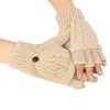 Fingerless Gloves 2021 Ly Fashion Women Warmer Winter Free #D