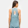 L-127 Frauen Tops Tanks Entspannte atmungsaktive Fitness Yoga-Hemd Camis Anzug zurück Hohlspleißen-Netz Schnelltrocknung Sportweste