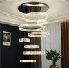 Moderno lampadario soggiorno duplex building country villa lampade a loft vuoto semplici e creativi swell long cristallo cantalli2347