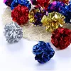 Couleur aléatoire multicolore Mylar Crinkle Ball Cat Jouets Anneau Papier Chat Jouet Interactif Son Anneau Papier Chaton Jouant Balls1 42 R2