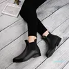 Top Snow Boot Stivale per adulti all'aperto Scarpe invernali alla caviglia Inginocchiarsi in pelle con stivali da pioggia antiscivolo da donna Stivale da donna grigio da uomo Moda ragazza