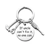 Mini Tools Pendant Key Chain Dad Papa Grandpa Key Holder Hammer Screwdriver Wrench Keychain For Men Father's Day Gifts