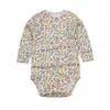 Длинные рукава комбинезон новорожденных мультфильм в полоску Baby Pajamas Rompers Bodysuits набор мальчиков Одежда для одежды для одежды 20220224 Q2