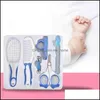 Grooming Sets Health & Care Baby, Kids Maternity 6Pcs Set Baby Products Nail Newborn Infants Clipper Scissors Hair Brush Kits Cutter Kit Dro