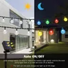 Luzes de corda solar, lâmpadas de cristal multicoloridas ao ar livre Luzes de fadas impermeáveis ​​com 8 modos de iluminação, decoração para quintal 211104