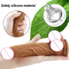 Hwok Pnis Realista de Pele, Vibrador Gran Super Gran Silicone Flexvel Com Ventosa, Artificial Masturbador Feminino, Brinquedo