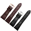 25mm hoge kwaliteit lederen bands riem zwart bruin zilverachtig gesp horloge mannen accessoires