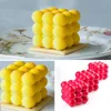 Craft Tools 6 Cavities 3D Cube Baking Mousse Cake Mold Silicone Square Bubble Dessert Molds Tray Kitchen Bakeware Candle Plaster M228l