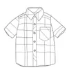 Fashion Boy Dress Shirt Khaki Plaid 3-8Y Spring New Long Sleeve Shirts Toddler Clothes