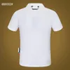 PP Fashion Men's Designer Slim Fit Футболка Summer Rhine Rhine с коротким рубашкой круглая рубашка футболка с печать