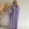 Abbigliamento etnico Abito da preghiera per donne musulmane Turco Dubai Abaya 2021 Islam Jilbab Batwing Abito da preghiera in un pezzo Veste modesta saudita