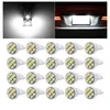 Ampoules de voiture T10 W5W 100 12V 194 192 168 2825, lampes de remplacement à cale 8SMD 1206 LED pour intérieur automobile, lecture de carte, lumière de dôme