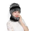 fashion Women fur hat for winter natural rex rabbit cap russian female headgear brand warm beanies 211229
