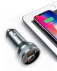 Dual Port USB-C QC3.0+PD 36W 4.8A Metal Alumium Alloy Digital Display Car Charger for iPhone 12 11 Pro Max Samsung Huawei