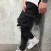 Männer Casual Harem Hose High Street Hip Hop Männlich Große Tasche Slim Fit Cargo Hose Biker Hose Jogger Jogginghose