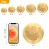3D Print Moon Lamp Kids Night Light Galaxy Lamp Room Moonlight Touch Remote Control USB Rechargeable Table Desk Lamp For Home Y0910