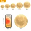 Rodanny 3D Print Moon Lamp Nachtlampje Moonlight Touch Afstandsbediening USB Oplaadbare Tafel Bureaulamp voor Home Y0910