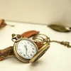 20pcs Large hanging watch bird of paradise vintage pocket watch necklace Korean version sweater chain fashion watch jewelry wholesale