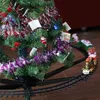 Dekorationen Weihnachten Elektrotriebwagen Zug Spielzeug Weihnachtsbaum Dekoration Zug Gleisrahmen Eisenbahnwagen mit SoundLight Weihnachtsgeschenke H1