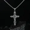 Men's Stainless Steel Cross Skull Necklace Personality Jesus Men Chain Motorcycle Party Women Punk Cool Jewelry Pendant Necklaces