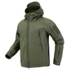 Zima Tad Tactical Softshell Kamuflaż Kurtka Mężczyźni Rekin Army Camo Windbreaker Wodoodporne Odzież myśliwskie Kurtki wojskowe 210909