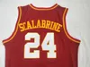 Nikivip 24 Brian Scalabrine Men Men Jersey南カリフォルニア大学USCジャージーカレッジメンズバスケットボールジャージレッドスポーツジャージー