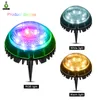 Lampes de pelouse enterrées solaires 8LED lumière au sol colorée pour le jardin de chemin d'escalier de cour