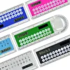 2 in 1 Ruler Digital Calculator Colorful Student Mini Portable Solar Energy Kid Rule Office Stationery