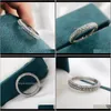 드롭 배달 2021 Eternity Promise Ring 925 Sier Micro Pave 5A Zircon CZ 약혼 웨딩 밴드 반지를위한 보석 4LYNH8844997