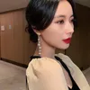 2021 new classic elegant size pearl tassel women's charm Earrings party celebrity style sexy dangle earring girls' unusual Jewelry