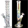 Bagliore di notte Vaso di fiori colorati con Rocket Bubbler Vapor Narghilè Pipa ad acqua 14mm Bong in vetro congiunto Dab Rig