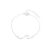 Link Chain Bangles Sea Wave Bracelets Women Simple Jewellery Bracelet Jewelry Fashion Unisex Elegant Trendy Silver Color Zinc Alloy Armband