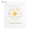Kedjor Balansen Mandala Necklace Center Circle Gold doppad Pendant CLAVICLE CHAIN ​​Women Jewelry E004