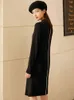 AMII Minimalisme Automne Hiver Robe Pull Femme Robe Cause Cause Slim Slim Flim Longueur - Robes pour femmes 12030471 G1214