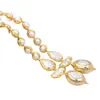 GuaiGuai Jewelry Bezel Set White Keshi Biwa Pearl Chain Long Necklace 52039039 Sweater Chain Necklace Handmade For Women Rea2472726