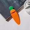 Segnalibro 3d Stereo Cartone animato Carino Kawaii Forma di carota Segnalibri per bambini Fai da te Silicone Scuola Cancelleria per ufficio Q0y3