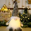 Jul Gnome Plush Glödande leksaker Hem Xmas Dekoration Nyår Bling Toy Christmas-Gifts Kids Santa Claus Snowman Ornament