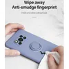 Telefoonhoesjes voor Xiaomi Vloeibare Siliconen Schede Boor X3, NFC, MI 11, 10T Pro, 10Lite, Redmi Note 9S, 9Pro zachte schaal met ring