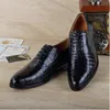 Chaussures Habillées Ourui Vrai Crocodile Cuir Homme Costume Homme Célibataire Homme