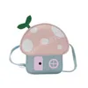 PU Deri Çocuk Mini Omuz Crossbody Çanta Kawaii Erkek Çocuklar Küçük Cüzdan Güzel Bebek Kız Mantar Evi Sikke Çanta