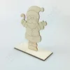 Christmas Decorations Children Painting White Embryo DIY Wooden Board Xmas Kids Gift Desktop Decoration