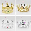 Cosplay King Queen Crown Party Hats Tire Prince Princess Crowns Birthday Party Hat Gold Silver 2 Färger med OPP -väskor