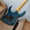 Metallic Blue Body 24 frets elektrische gitaar met Floyd Rose Bridge, palissander toets, kan worden aangepast