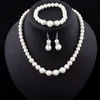 elegante conjunto de joyas de perlas