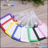 Other Household Sundries Home & Gardenpvc Plastic Tag Holder Labels Strap Name Address Id Suitcase Bag Baggage Travel Lage Label Boarding Pa