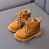 Stiefel Britischer Stil Kinder Winter Warme Baumwolle Baby Wasserdichte Schuhe Mädchen Kurze Sapatilhas Infantil Größe 21-30