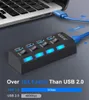 HUB USB HUB USB 3.0 Séparateur USB 3 0 HUB multiport avec adaptateur secteur Multiple 3 hab avec interrupteur pour ordinateur PC