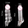 마사지 아이템 투명 재사용 가능한 Comdom 페니스 슬리브 익스텐더 지연 사정 남성 딜도 딜러 남성을위한 남성 자극기 섹스 토이